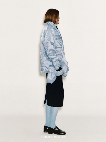 AtelierMissLu Fall/Winter 2024 Glacier Blue Trapezoidal Wristbag - CIDER