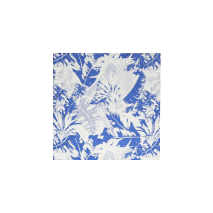 ATELIER MISS LU [Offa Manor] Printed Mulberry Silk Linen Blend Silk Scarf - JADE.