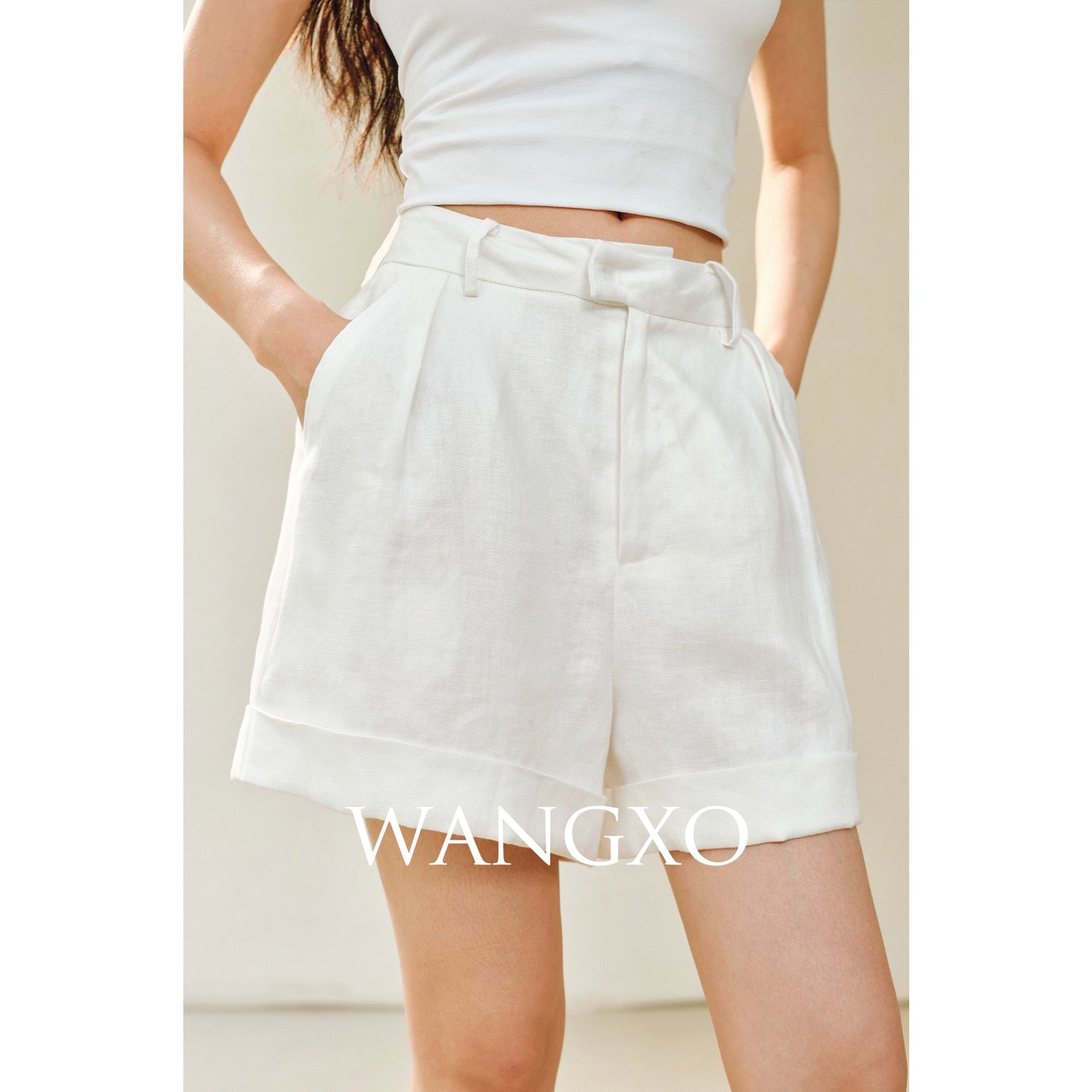 WANGXO | Pure Natural Linen Old Money Style Versatile Shorts -LUMA