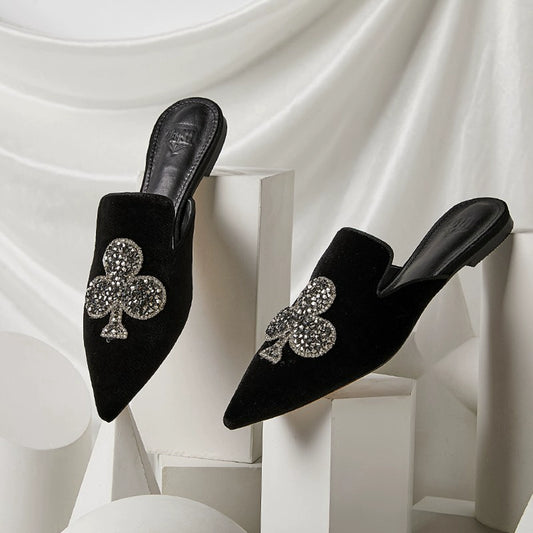 B-FEI sparkling rhinestone slip-on pointed toe women's shoes- HANNAH.