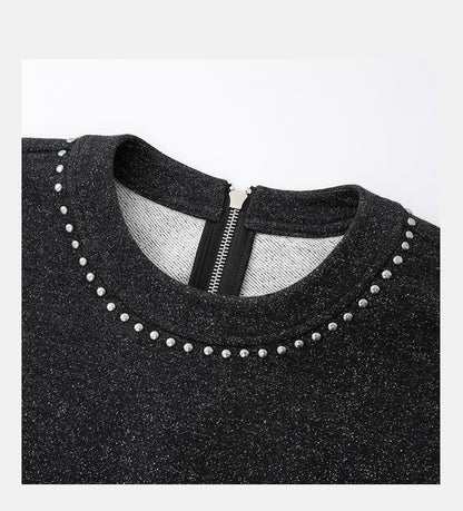 LEDI W Big pocket sweatshirt loose crew neck DRESS - Buol