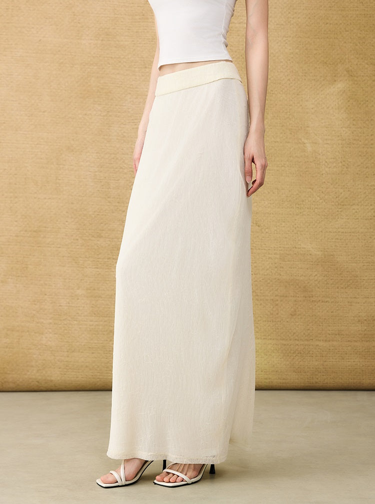 HECO Chinese style wrinkle elastic age-reducing temperament Skirt- ELLA.