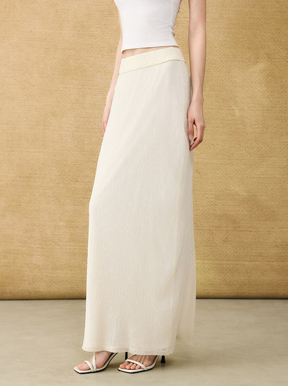 HECO Chinese style wrinkle elastic age-reducing temperament Skirt- ELLA.