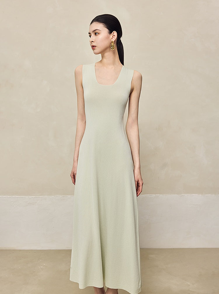 HECO Back Cross Midi Sleeveless Dress - SAVIOR.