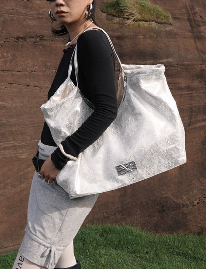 IUBALLET New Lace One Shoulder Crossbody Large Capacity Tote Bag - TREASURE.