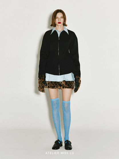 AtelierMissLu Fall/Winter 2024 faux fur stitchwork design styling Gloves -IMPACT