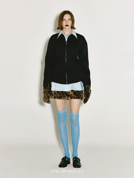 AtelierMissLu Fall/Winter 2024 faux fur stitchwork design styling Gloves -IMPACT