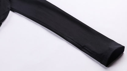 ANNAKIKI black space geometric print long sleeve top-RIMURU.