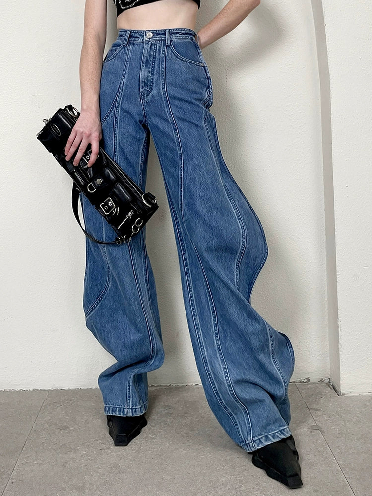 ANNAKIKI 3D Wave Fractal Deconstructed Trousers-SMITH.