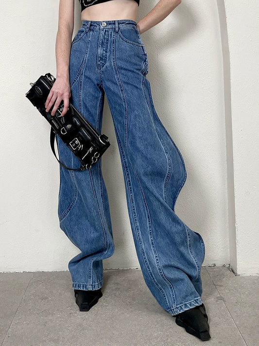 ANNAKIKI 3D Wave Fractal Deconstructed Trousers-SMITH.