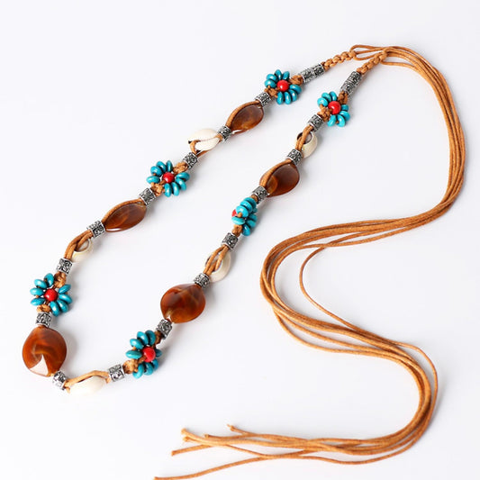 PIAOIN Langcai ethnic style niche woven belt women's vacation style travel with waist chain high-end accessories-NOVA