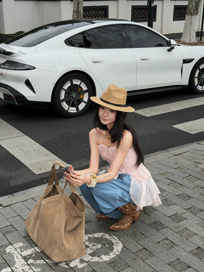MEI SANGUAN Raffi straw hat - ZAINAB