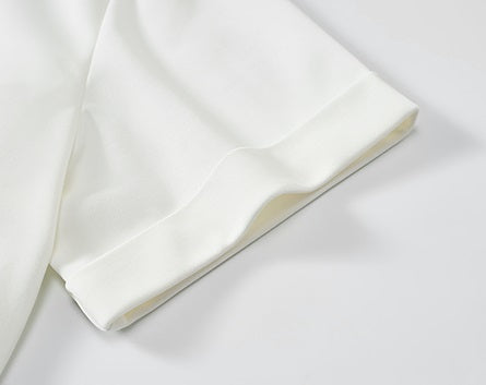 COMME MOI Commuter Slit crew neck white T-Shirt - TARE.