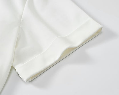 COMME MOI Commuter Slit crew neck white T-Shirt - TARE.