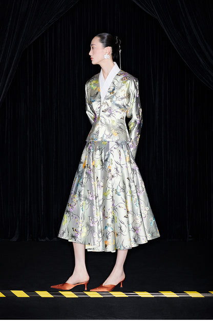 M essential Mackay designer Butterfly Beaded Waist Short Jacket - sake.