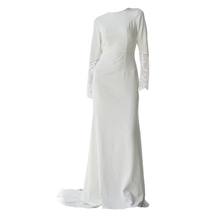 GOUDIN high end light luxury white dress-MARYLA.