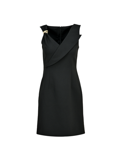 YES BY YESIR Deconstructed sleeveless V-neck midi dress - ELOHIM.