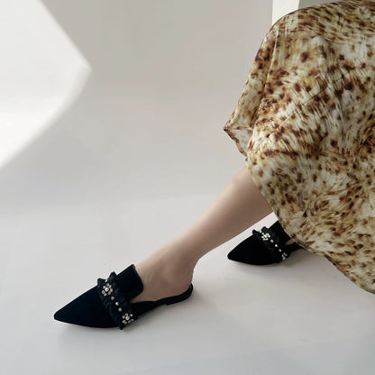 B-FEI pointed toe flat women's slippers-CHAH.