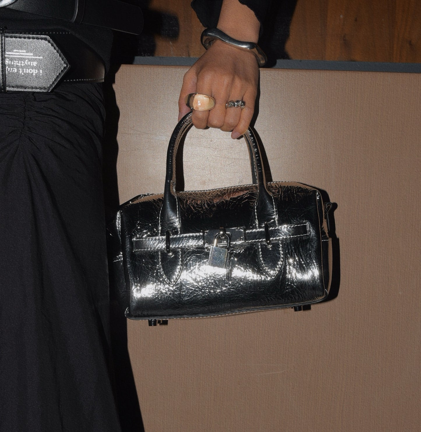 IUBALLET Elegant One-shoulder Black Small Leather Bag - PEACE.