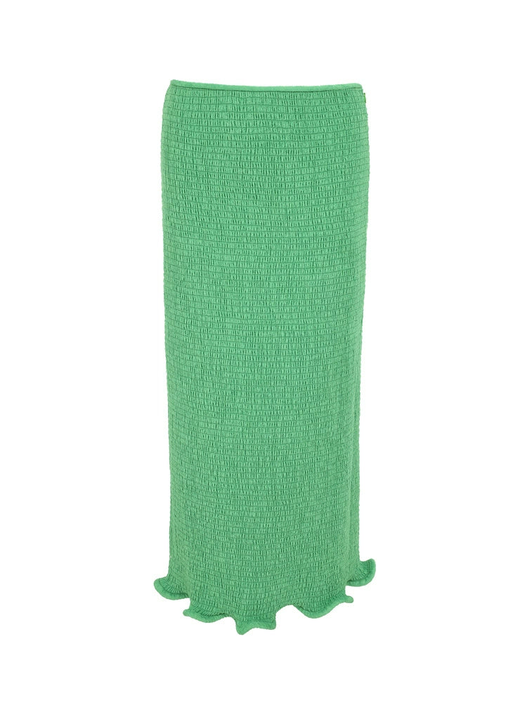 ZHUCHONGYUN spring turquoise fashion commuter wave skirt-ASADA.