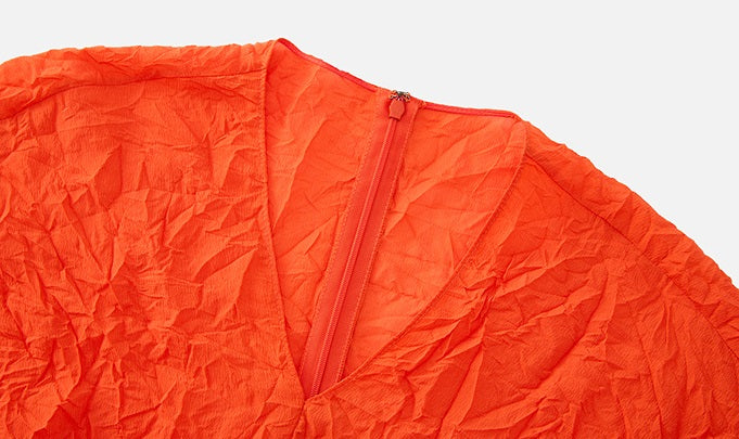 ZHUCHONGYUN  minimalist wrinkled long dress-ARIAH.