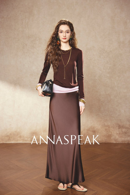 ANNASPEAK fake two pieces wool knit-LIAM.