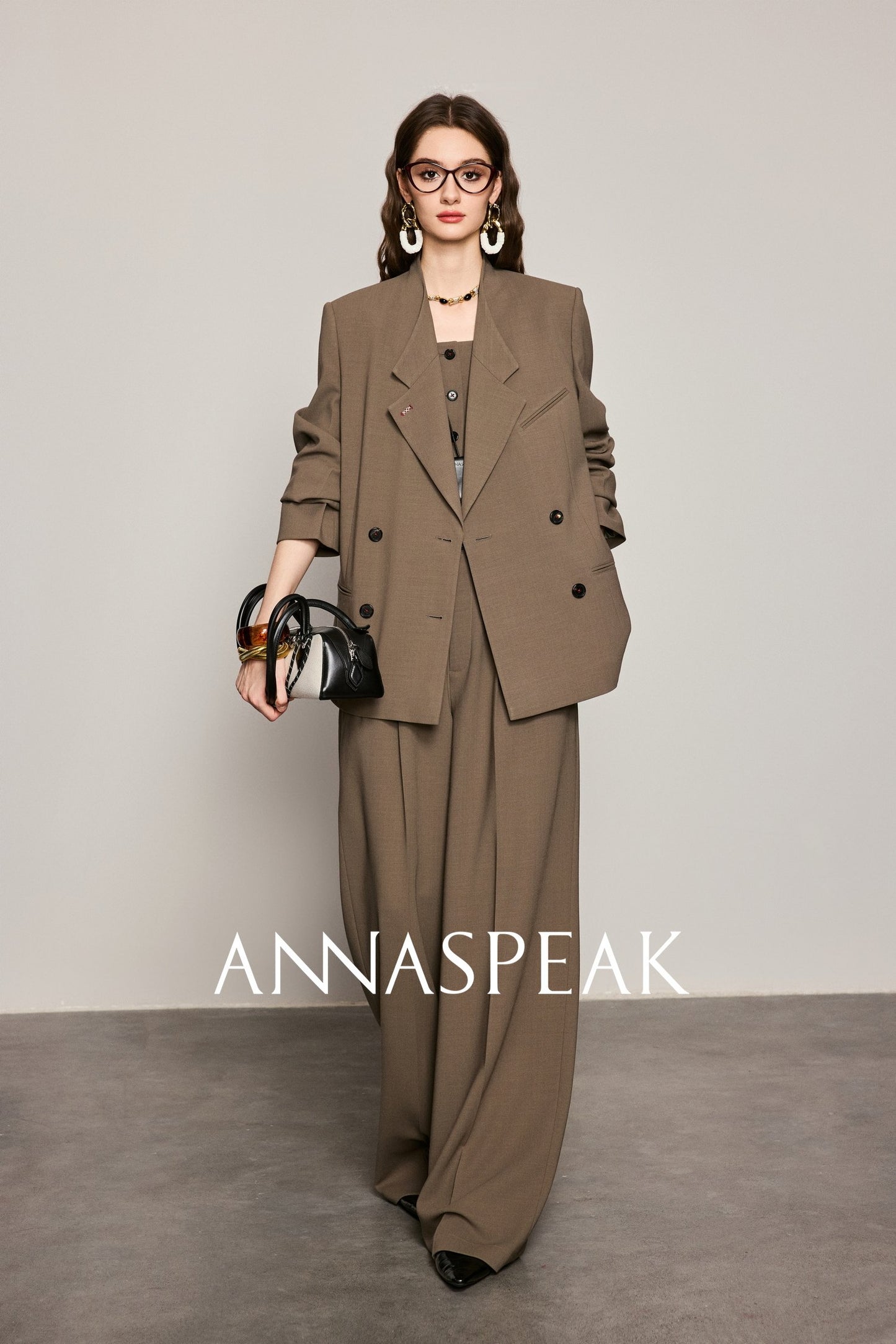 ANNASPEAK  Red wool trousers and wide-leg pants-LATAN.