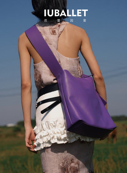 IUBALLET Gentleman's Pocket Top Layer Cowhide Large Capacity Tote Bag - EZEKIEL ?