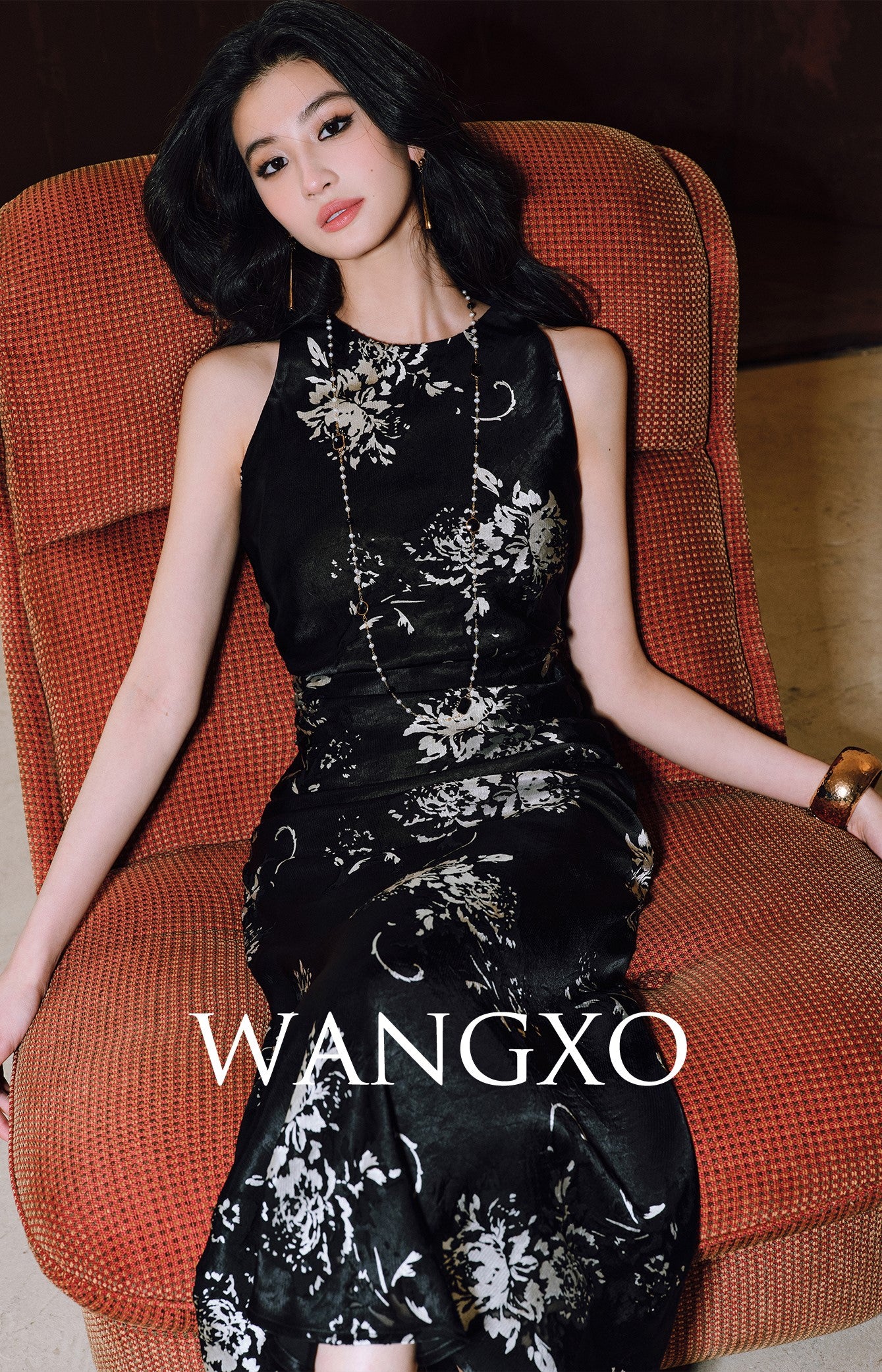 WANGXO | Mercerized Touch Silk  Sleeveless Maxi A-Hem Dress -SYRA.