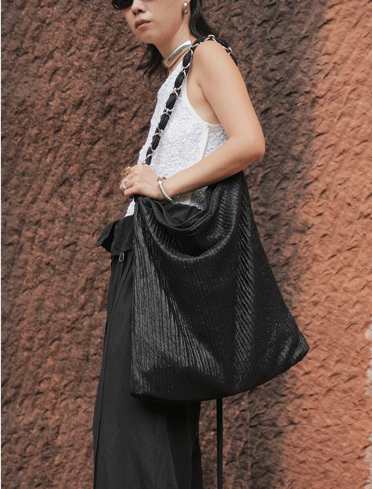 IUBALLET Mukaino new hobo tote large capacity shoulder bag - TWITCH.