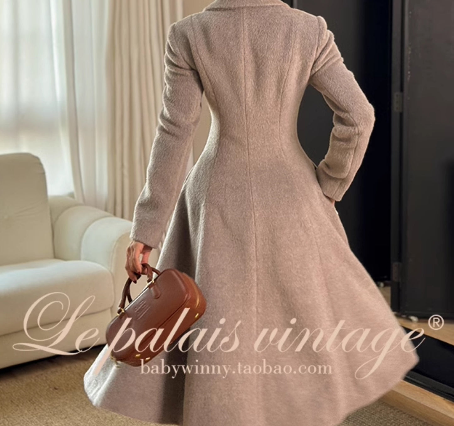 Le palais vintage elegant long-sleeve coat - LAM