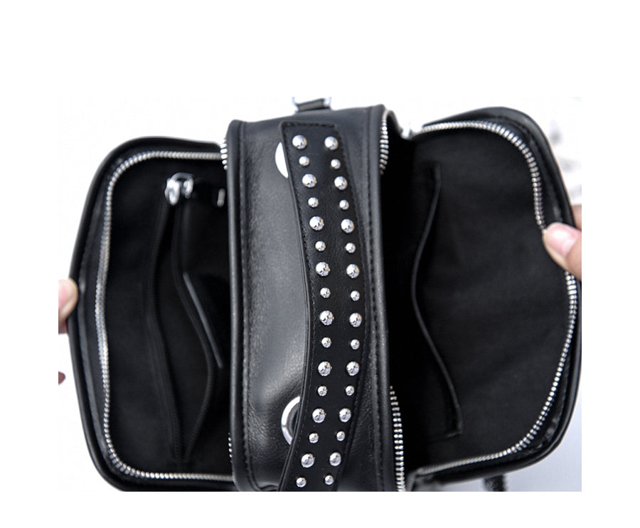 IUBallet Elegant Messenger Leather Black Bag - DANEL.