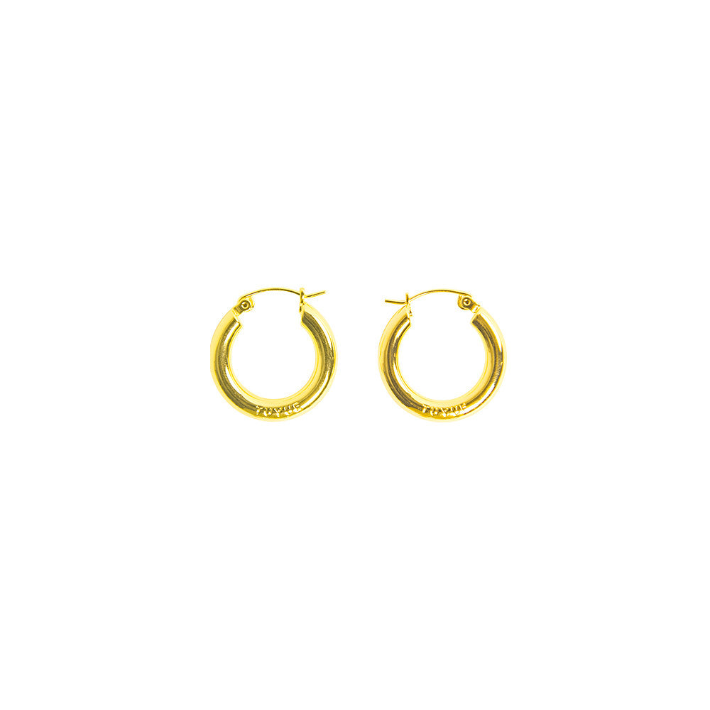 TUYUE Vintage Brass Silver Plated Plain Circle Onyx Earrings- TRISHA.