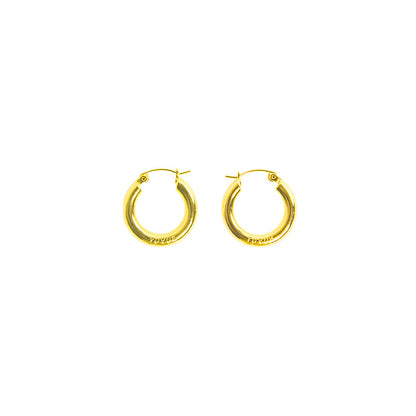 TUYUE Vintage Brass Silver Plated Plain Circle Onyx Earrings- TRISHA.