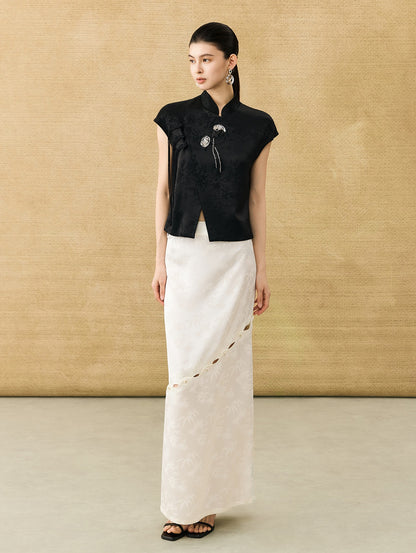 HECO Chinese Acetate Jacquard Short Sleeve Shirt - NIBE.