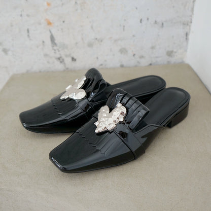 B-FEI leather semi-support square toe shoes-TINA.
