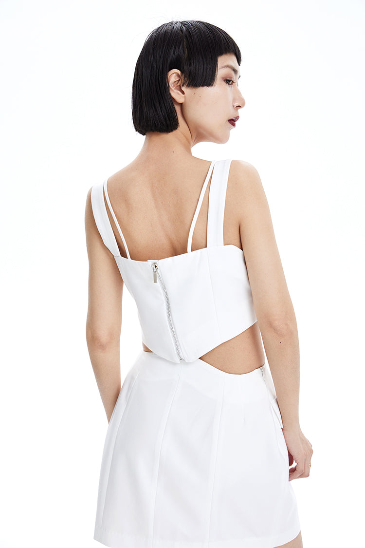 The TINY IN split-out open-waisted strap dress -CACAS