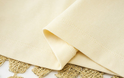 ZHUCHONGYU gold wire plate tassel drape suspender-GON.