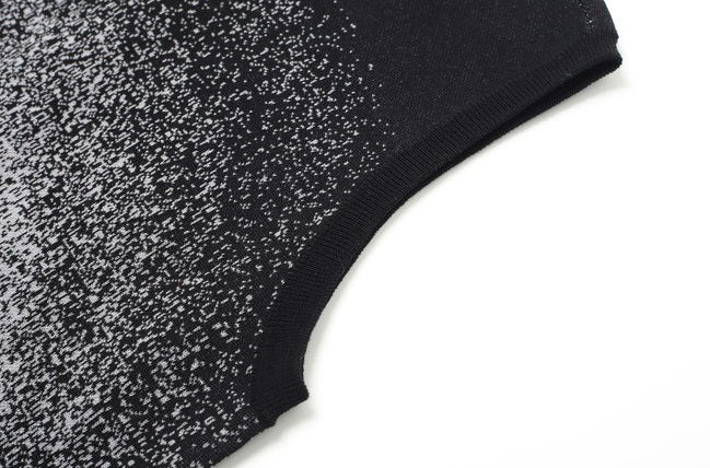 ZHUCHONGYUN Round Opening Jacquard Close-up Sleeveless Dress-GIN.