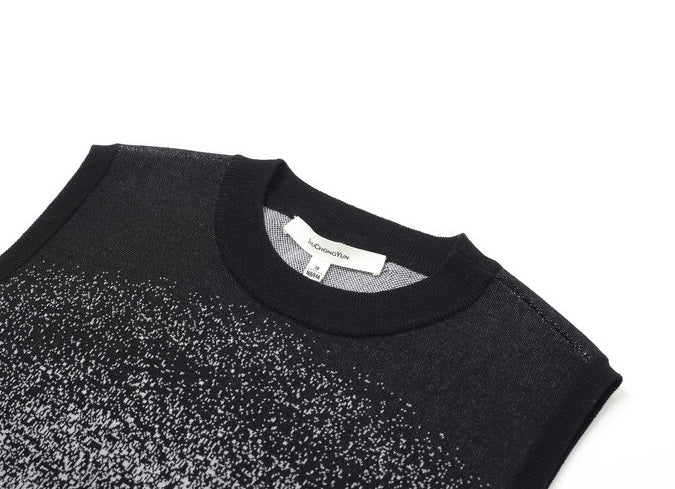 ZHUCHONGYUN Round Opening Jacquard Close-up Sleeveless Dress-GIN.