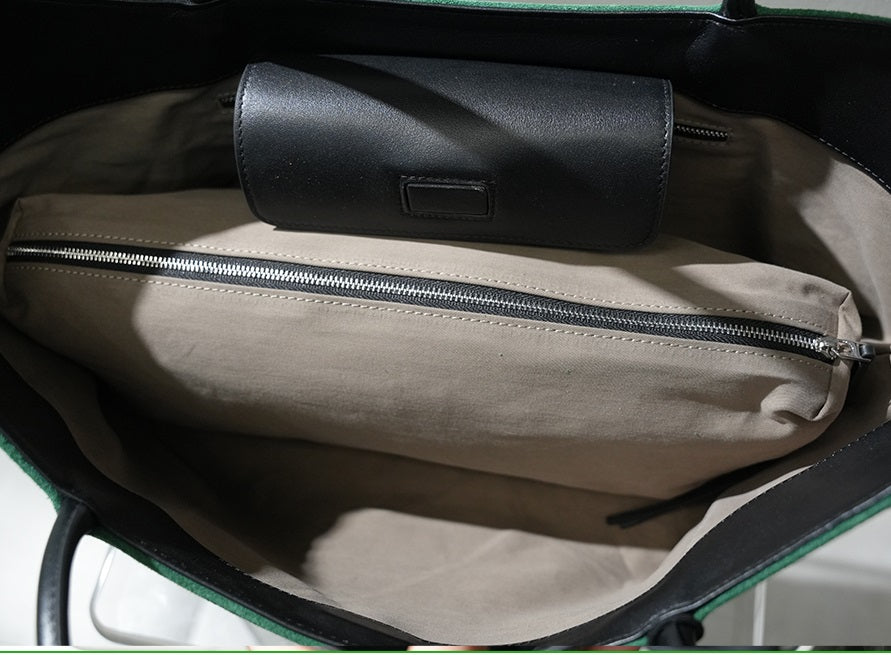 IUBALLET Nubuck Cowhide Tote Large Bag - LEVI.