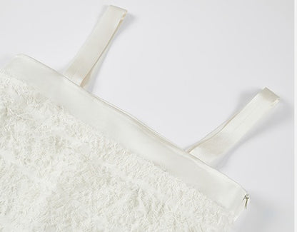 COMME MOI Lv Yan designer summer women's clothing short texture stitched satin suspenders - WREN ?