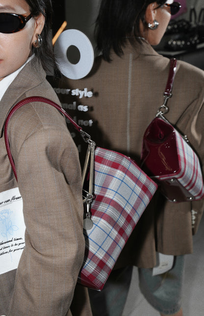 IUBALLET Classy Vintage Plaid Arm Bag - MALDAVIES.