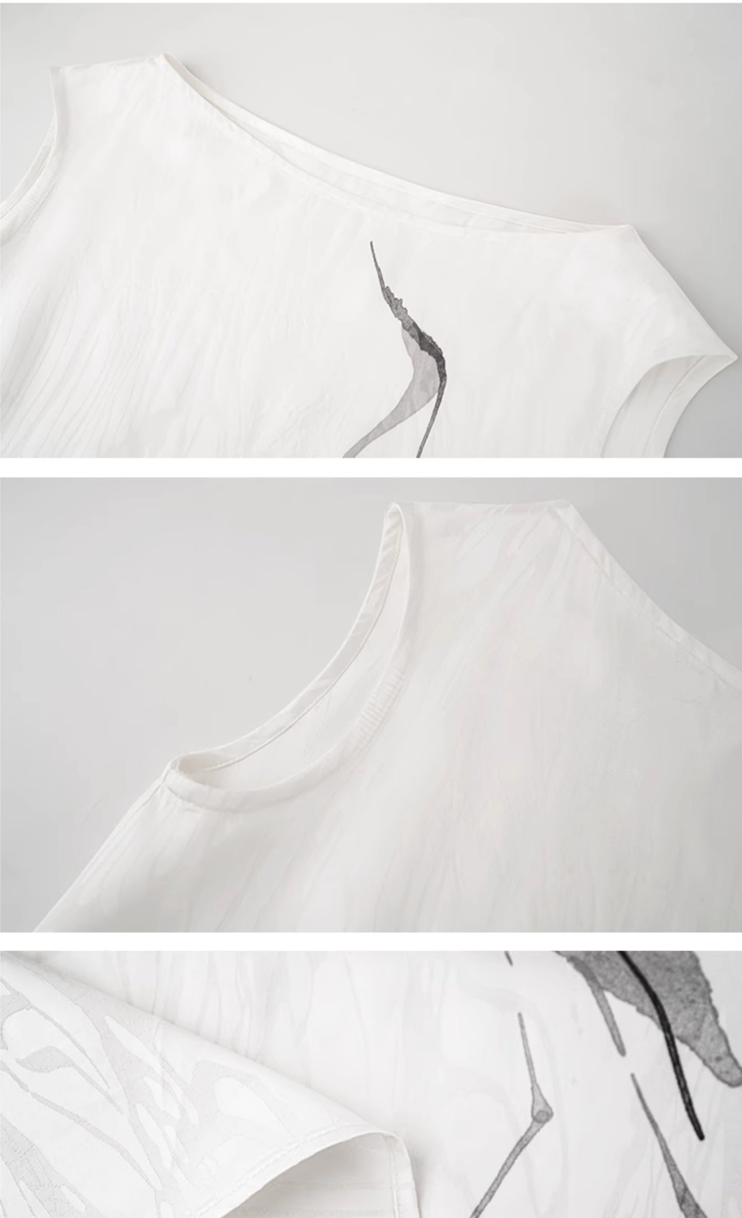 HECO Chinese style crane print top - LIVES.