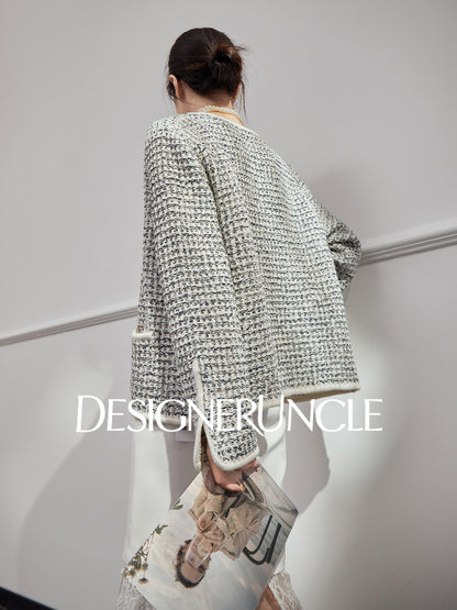 DGU "Sulan" cream cardigan commuting slimming versatile design top - CHARLIE.