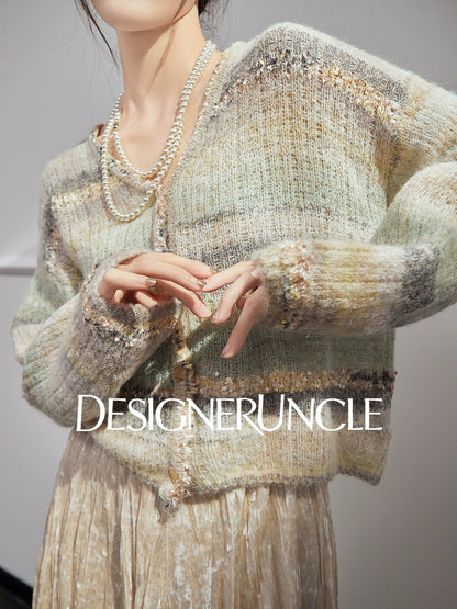 DGU "Shallow Reflection" green loose and lazy style design versatile jacket - EMBOW.