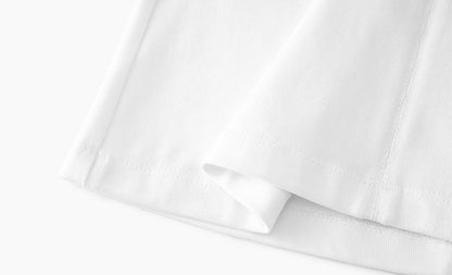 ZHUCHONGYUN cotton curved cut silhouettes white blouse-ISHIDA.