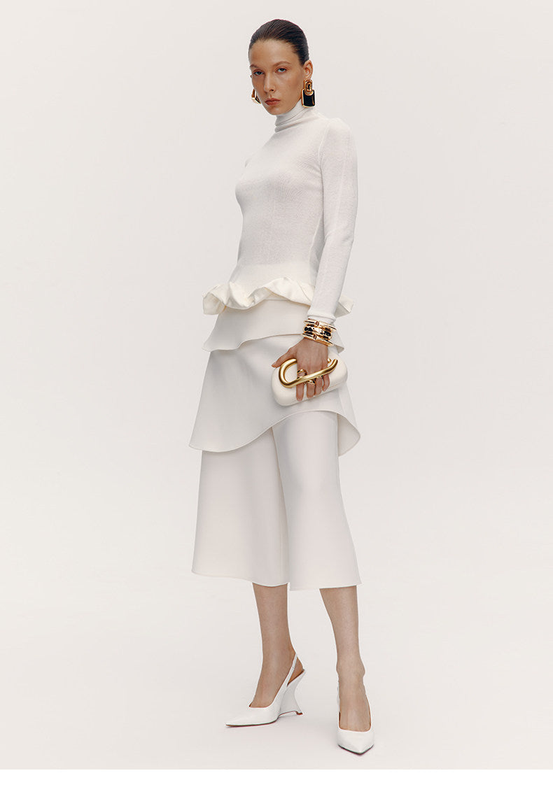 AtelierMissLu Hem clouds surround turtleneck knitted top - HERE.
