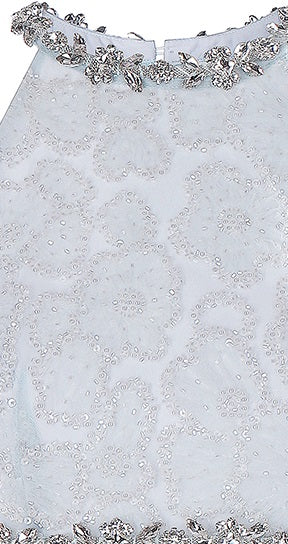 Wardrobes by Chen Luxury Couture Sleeveless halter layered party Dress- Nuni