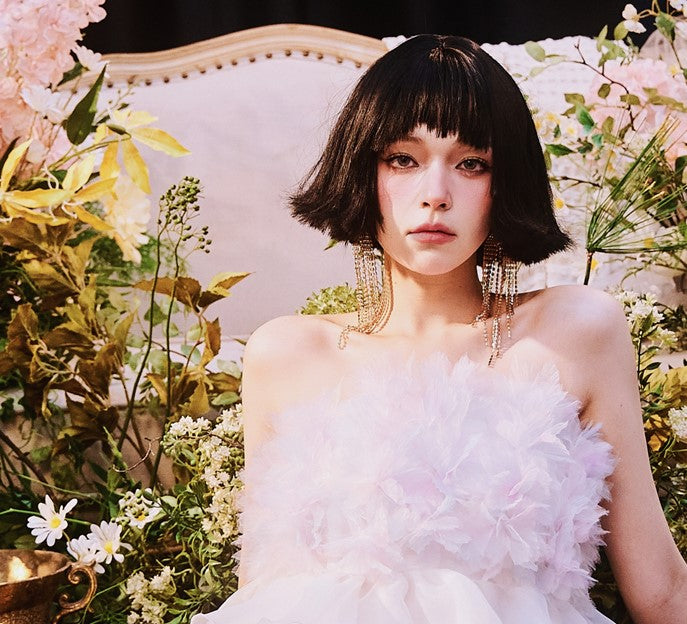 DOLLY Luxury Large Diamond Stylish Tassel Earring-JENNIE